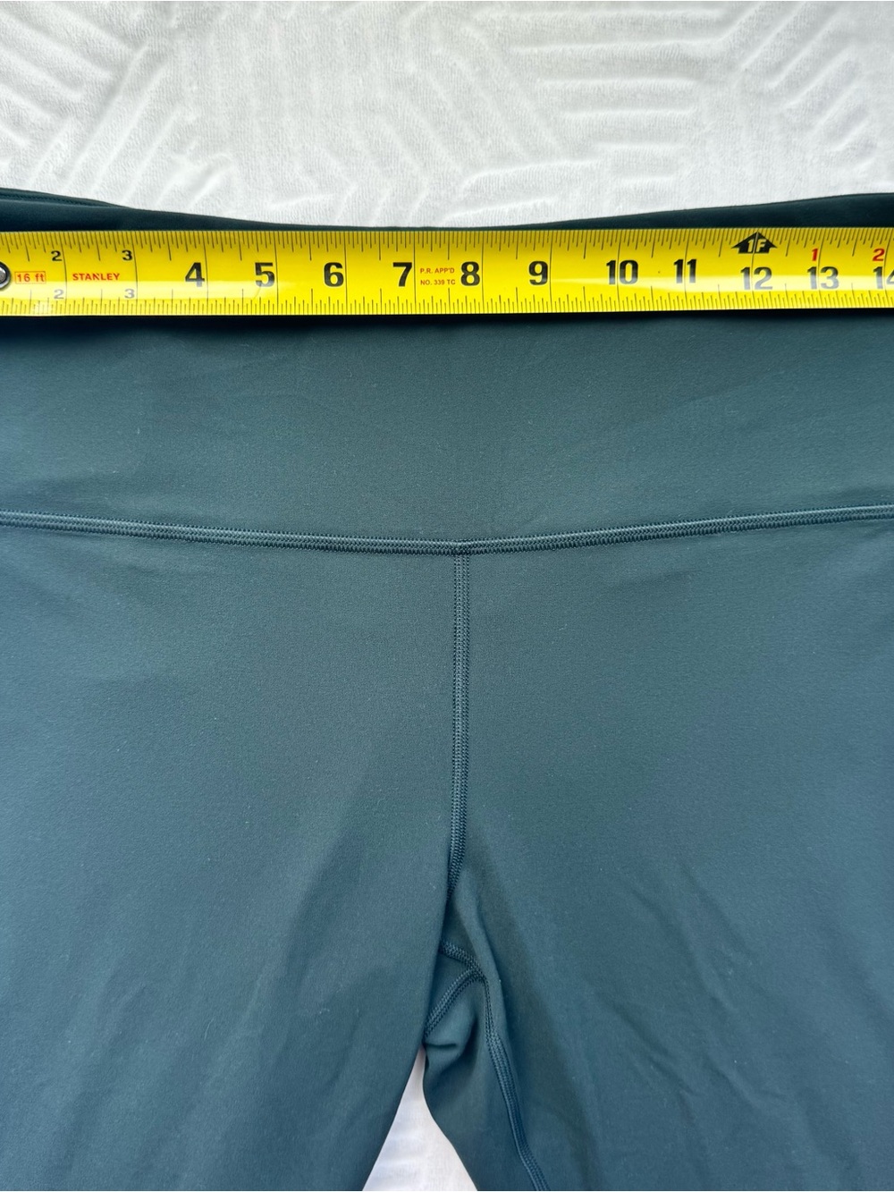 Athleta Elation Ultra High Rise Tight Leggings Women’s L Teal Green 25" Ankle - Picture 2 of 10
